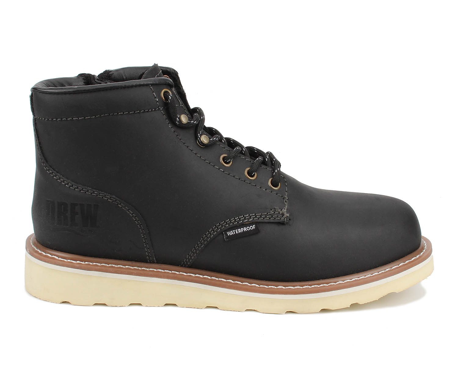 Drew Shoe Men\'s Black Leather Slip Resistant Work Boots Size 16 4W Men main image 3