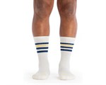 MEN'S VINTAGE STRIPE CREW SOCK WHITE Gallery6