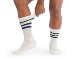 MEN'S VINTAGE STRIPE CREW SOCK WHITE Gallery1