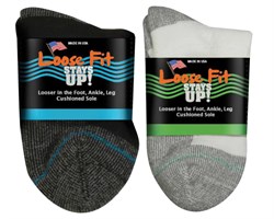 EXTRA WIDE LOOSE FIT STAY UP QUARTER SOCK