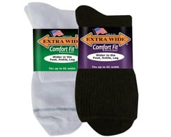 EXTRA WIDE ATHLETIC QUARTER SOCK