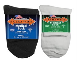 EXTRA WIDE MEDICAL QUARTER SOCK