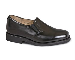 Hitchcock Wide Shoes Mens 11.5 6E Extra Wide Black Leather Slip On Loafers Hitchcock 6e wide shoes | Wideshoes.com | Hitchcock Wide Shoes main image 2