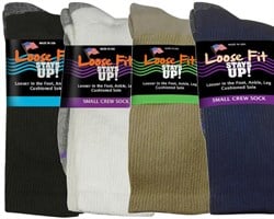 EXTRA WIDE LOOSE FIT STAY UP CREW SOCK