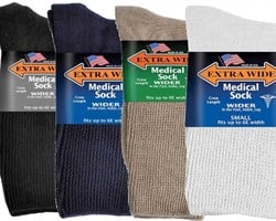 EXTRA WIDE MEDICAL CREW SOCK