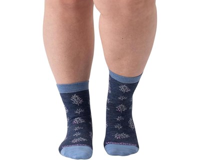 Women's Foliage Lightweight Micro Crew Sock Denim