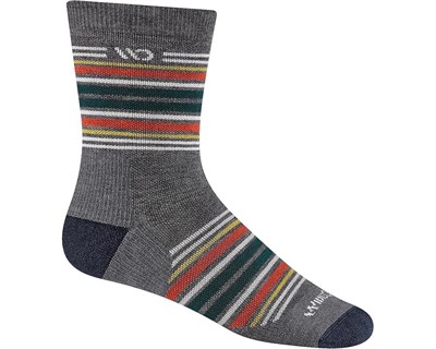 Men's Multi Stripe Cushioned Micro Crew Sock Grey - MainImage