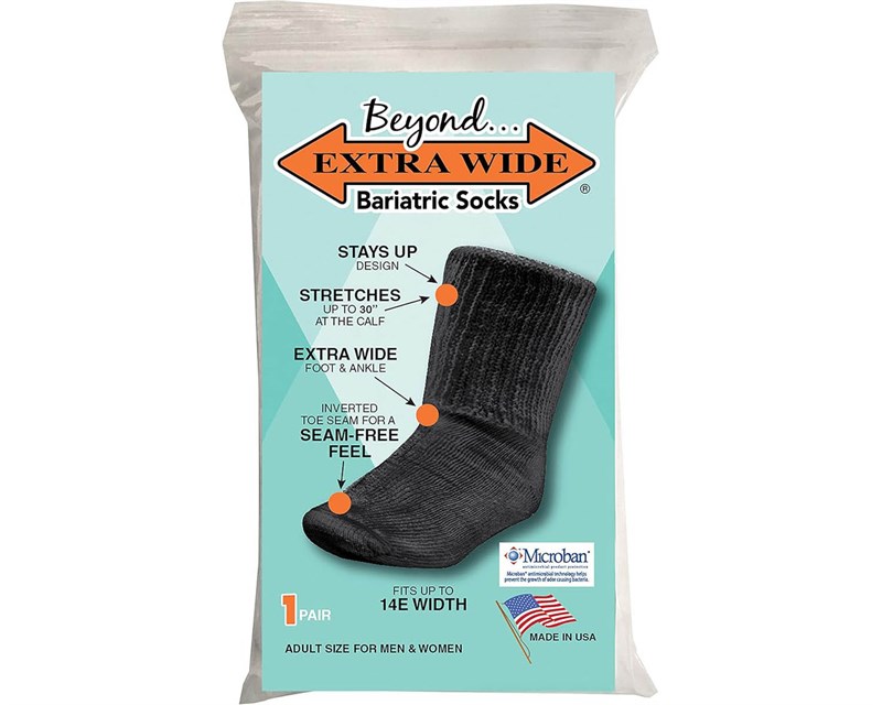EXTRA WIDE BARIATRIC SOCK BLACK - main