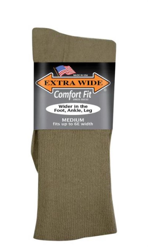 EXTRA WIDE DRESS SOCK TAN - Main