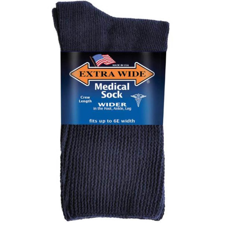 EXTRA WIDE MEDICAL CREW SOCK NAVY - Main