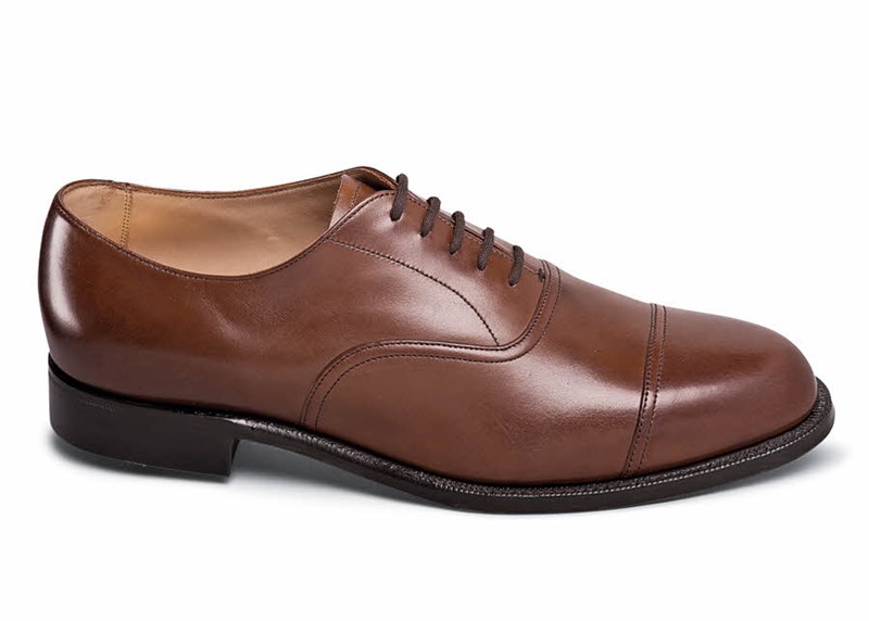 Calfskin Cap-Toe Oxford Brown - Main