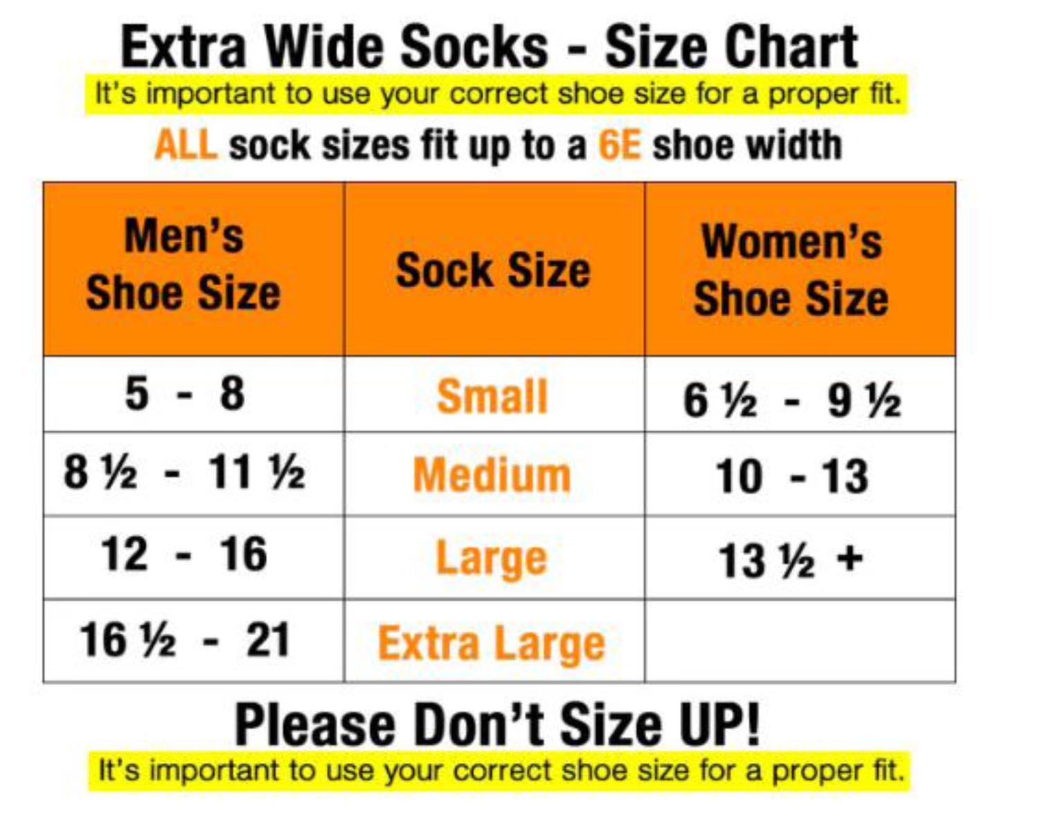 Sock Sizes